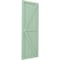 Ekena Millwork Americraft 5-Board Wood 2 Equal Panel Frmd Board-n-Batten Shutters w/Dbl Z-Bar, ARW102BF518X77SGH, PR ARW102BF518X77SGH - alternate 9